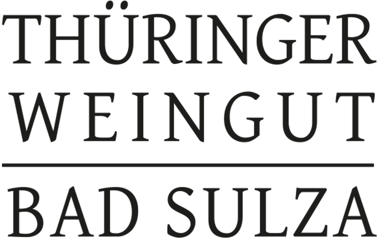 THÜRINGER WEINGUT BAD SULZA Logo mit zwei schwarzen Linien.